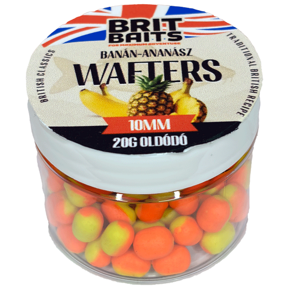 BritBaits Wafters Dissolving Banana Pineapple 10mm Carp Hookbait Fluo Pop Ups for Feeder and Method Feeder Fishing